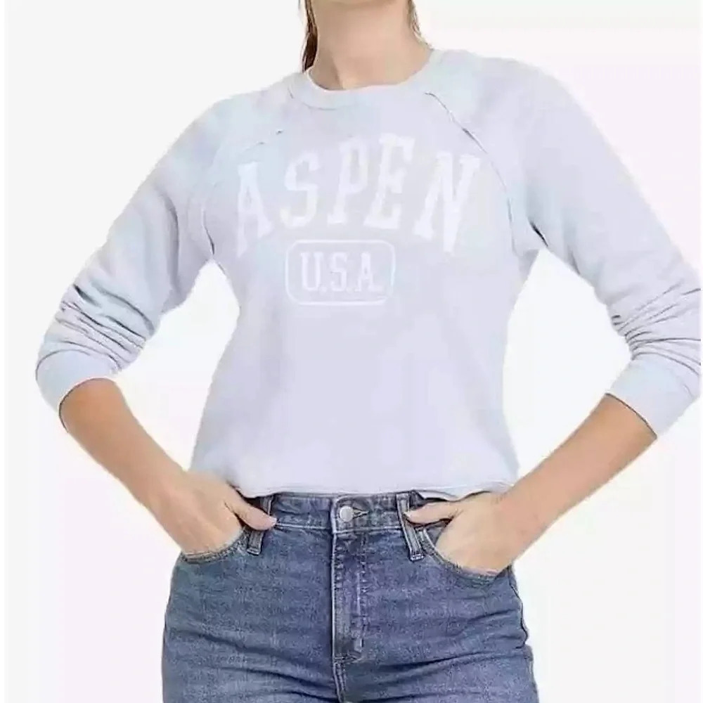 Grayson Threads Aspen Fleece Pullover in Baby Blue Size L